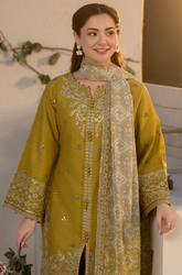 Laam - Winter 3PC Dhanak Embroidered Suit- SS0285